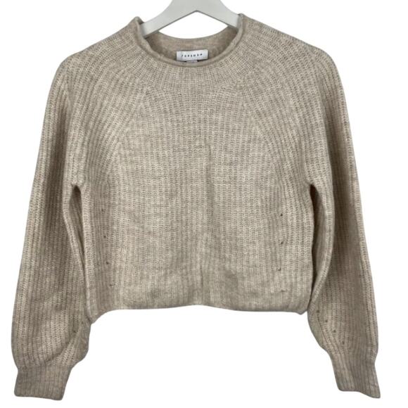 Topshop Sweaters - Topshop Women's Cropped Crewneck Ribbed Sweater SMALL new MSRP $58